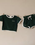 Organic Terry Shorts - Vintage Green