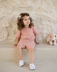Organic Muslin T-Shirt - Dusty Rose
