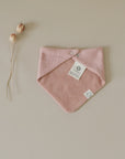 Organic Muslin Bibs - Dusty Rose/Caramel
