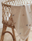 Organic Muslin Swaddle Set - Little Driver/Caramel