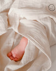 Organic Muslin Swaddle - Sand - 120x120cm