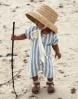 Organic Terry Onesie - Blue Striped
