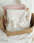 Organic Muslin Swaddle - Dusty Rose - 120x120cm