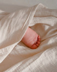 Organic Muslin Swaddle - Sand - 120x120cm