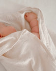 Organic Muslin Swaddle - Sand - 120x120cm