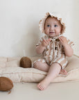Organic Terry Onesie - Latte Striped