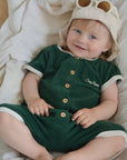 Organic Terry Onesie - Vintage Green