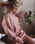 Organic Rib Sweatshirt - Dusty Rose