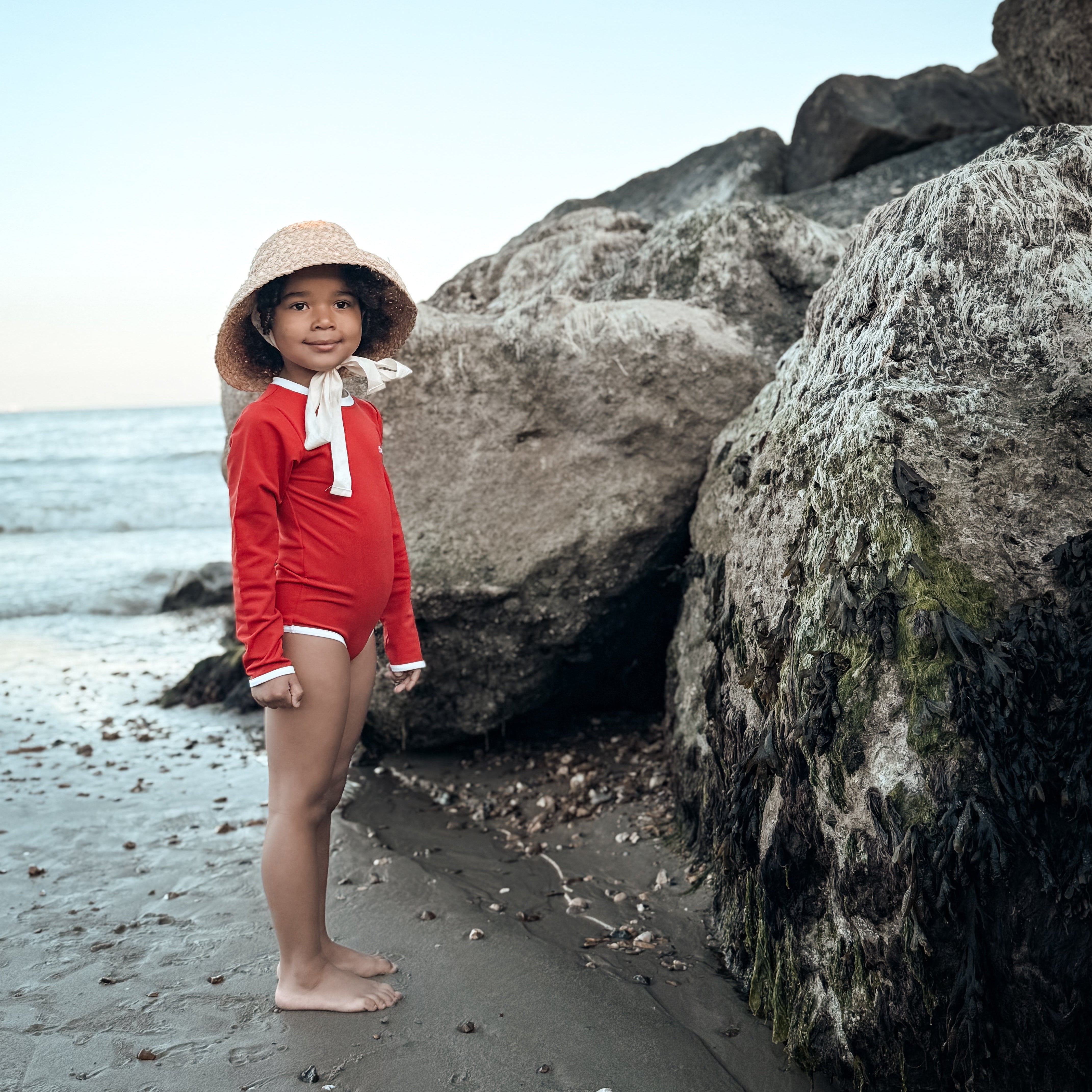 Sustainable UV protection swimsuits and swimming trunks for babies