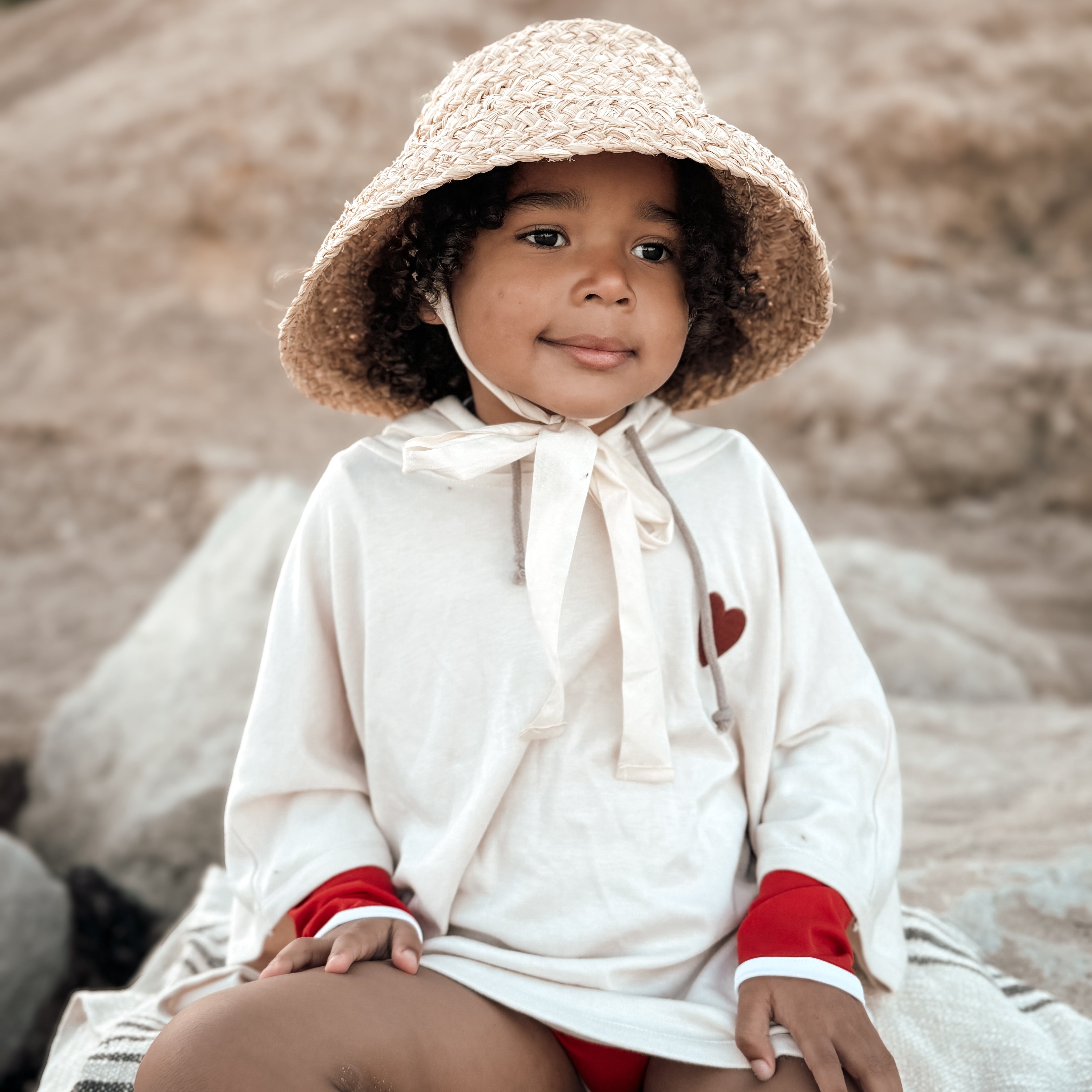 Organic UV Poncho - Sand - UPF50+