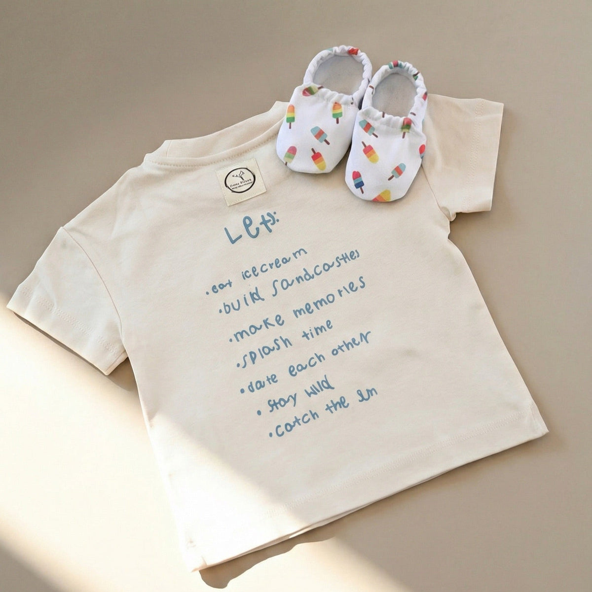 Organic Oversized Shirt - Summer Bucket List