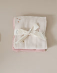 Organic Muslin Swaddle Set - Wildflowers/Dusty Rose
