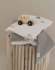 Organic Muslin Swaddle Set - Little Driver/Caramel
