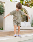 Organic Muslin Shorts - Khaki