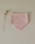 Organic Muslin Bibs - Dusty Rose/Caramel
