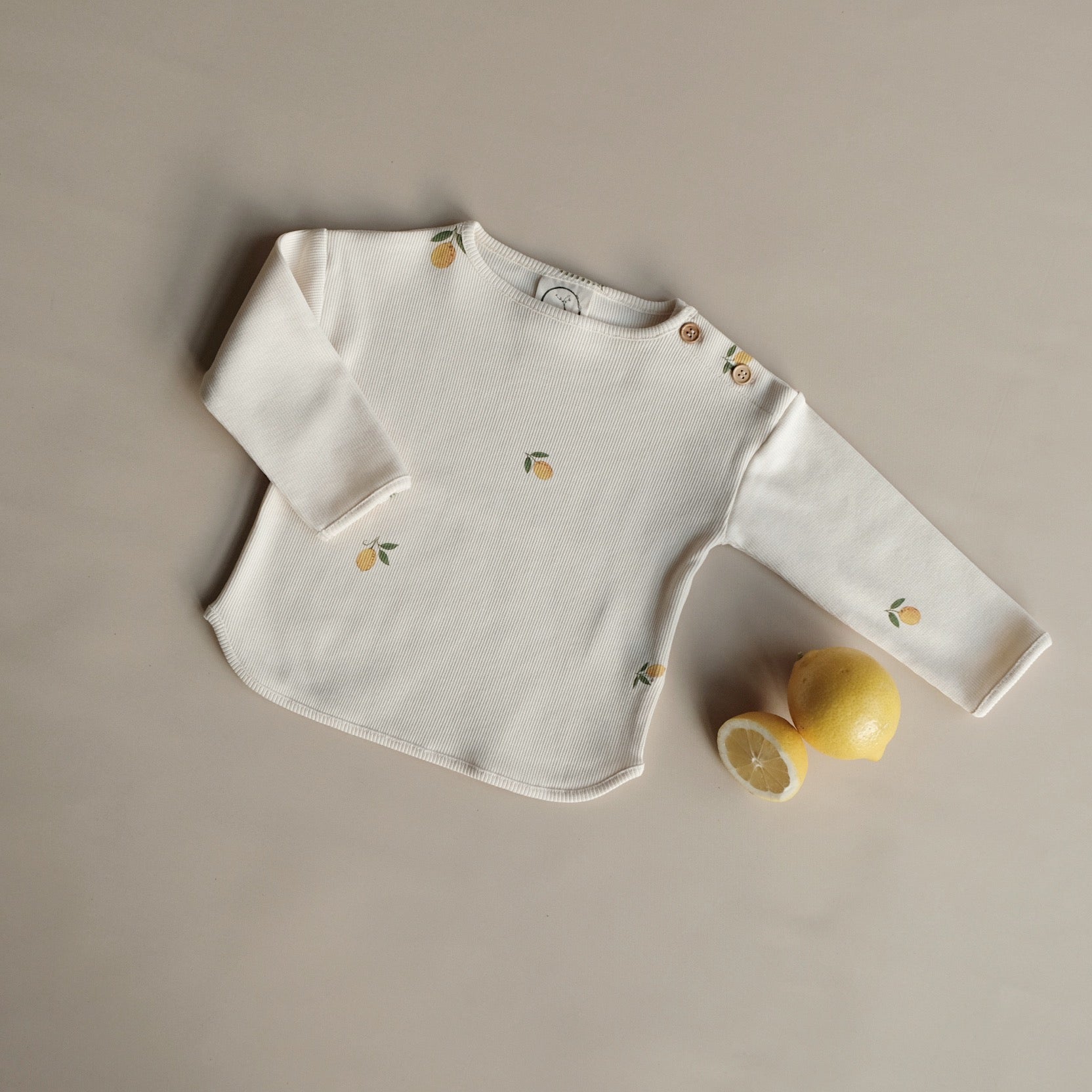 Organic Rib Sweatshirt - Pure Lemon