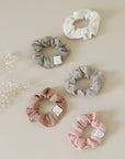 Organic Muslin Scrunchies - Dusty Rose/Caramel