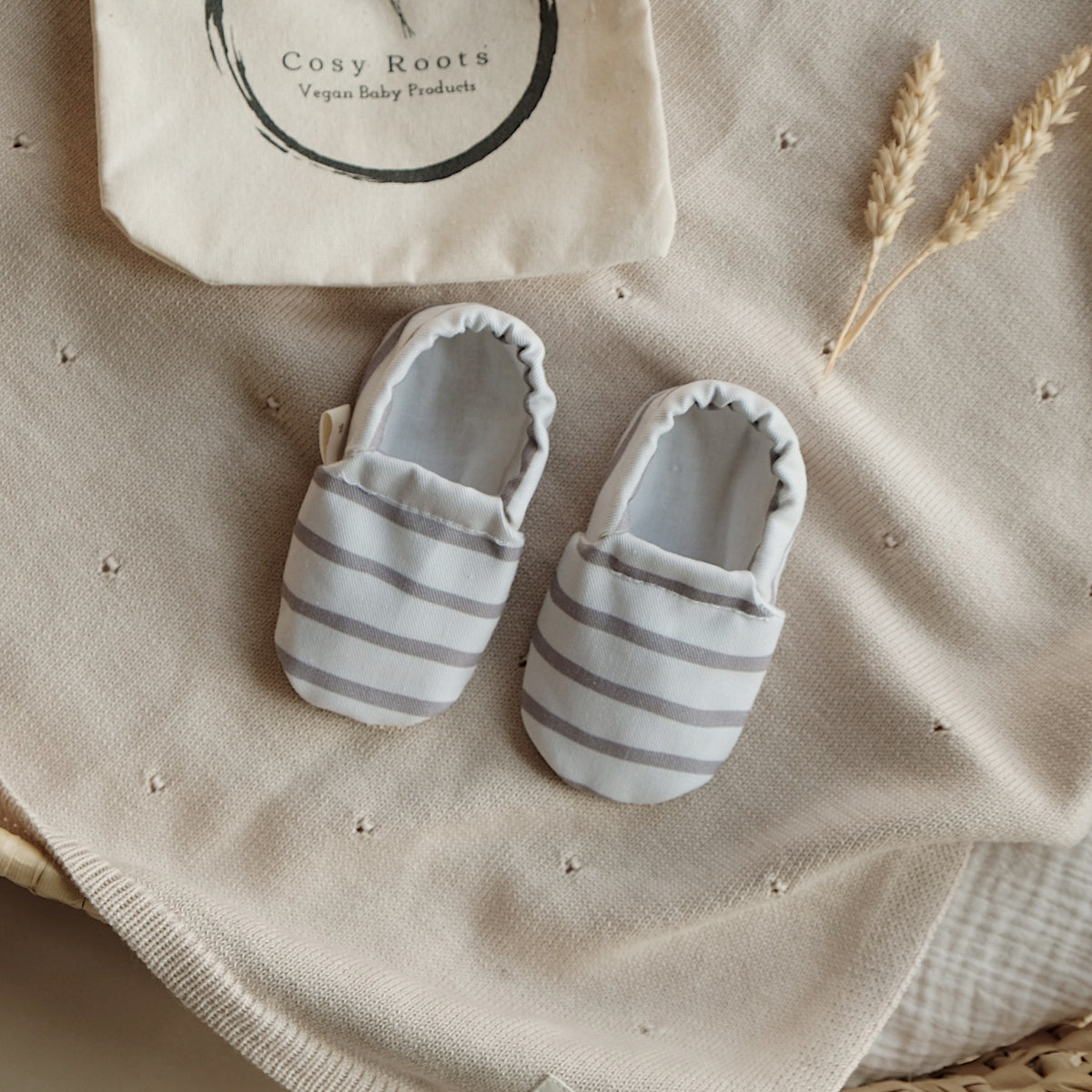 Vegan Shoes - Caramel Striped