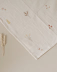 Organic Muslin Swaddle - Wildflowers -120x120cm
