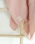 Organic Muslin Swaddle - Dusty Rose - 120x120cm