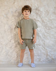 Organic Muslin Shorts - Khaki