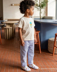 Organic Leggings - Blue Striped