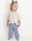 Organic Leggings - Blue Striped