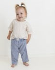 Organic Leggings - Blue Striped