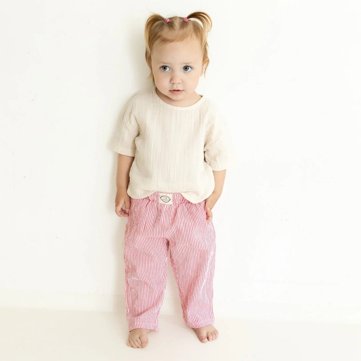 Organic Lounge Pants - Pink Striped