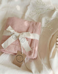 Organic Muslin Swaddle - Dusty Rose - 120x120cm