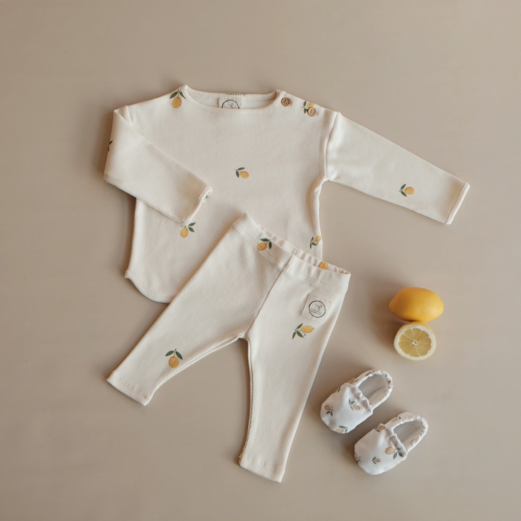 Organic Rib Sweatshirt - Pure Lemon