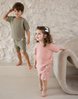 Organic Muslin T-Shirt - Dusty Rose