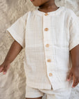 Organic Muslin Shirt - Sand