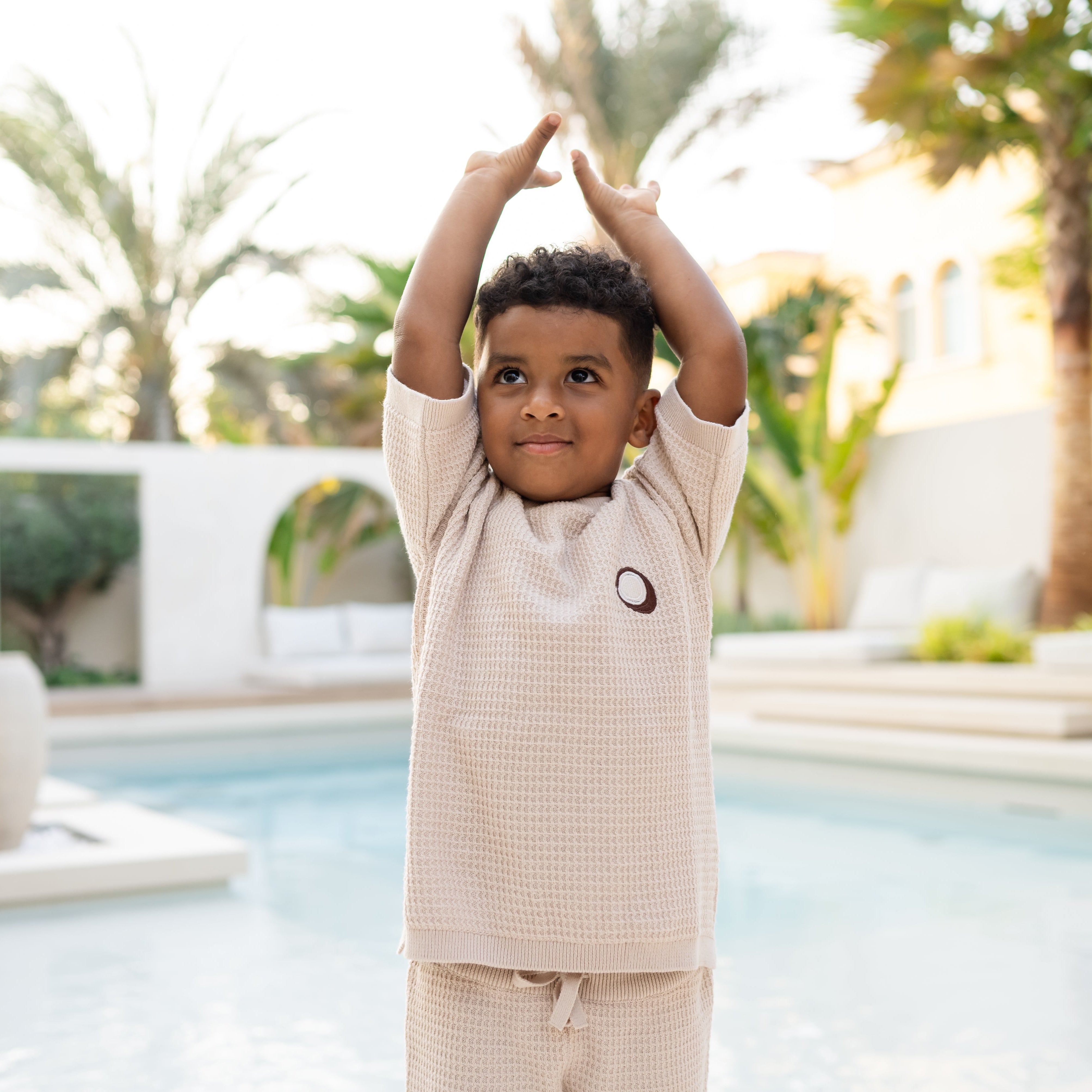 Organic Summer Knit Shirt - Sand