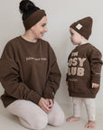 Organic Family Sweatshirt - UNISEX - Chocolate Brown