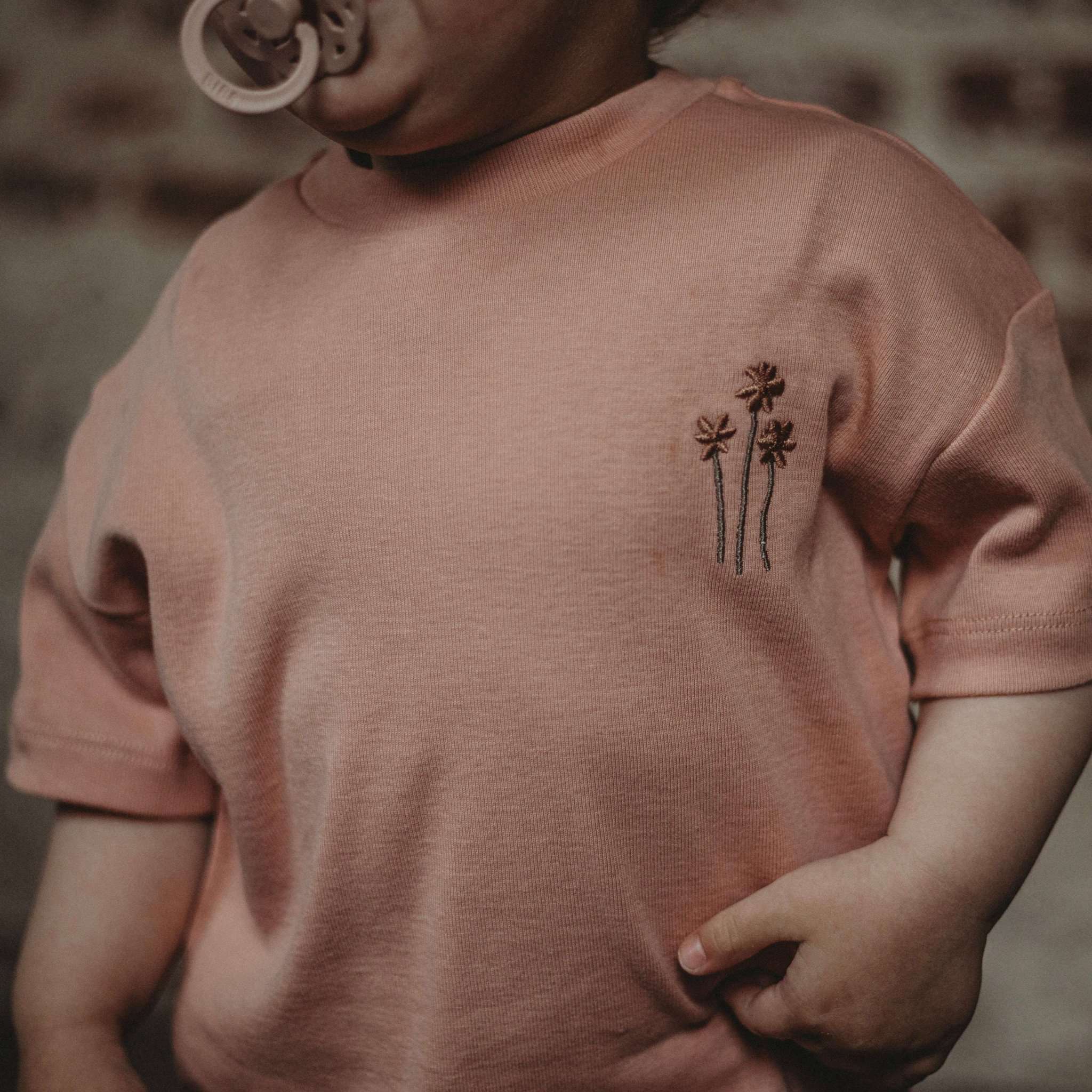 Organic Oversized Shirt - Dusty Rose