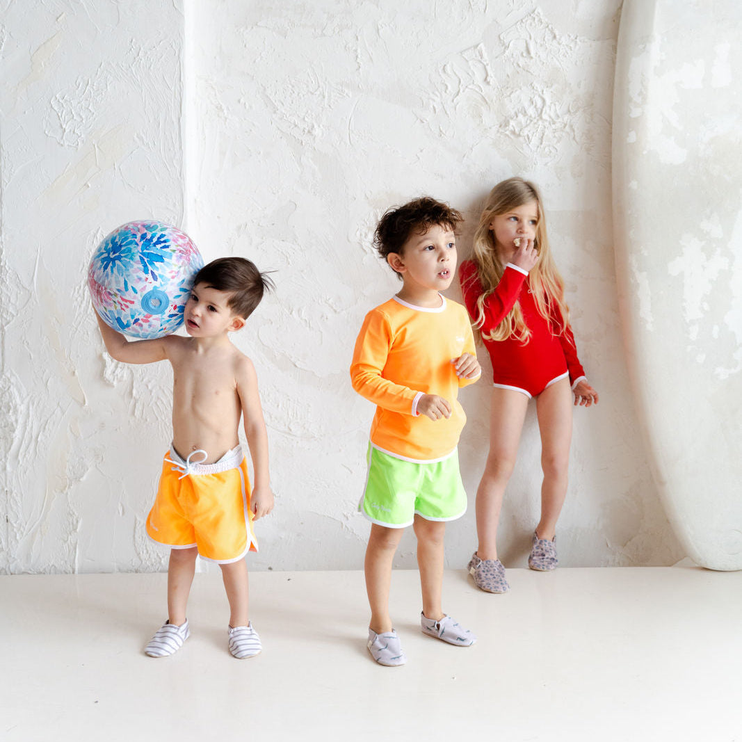 Sustainable UV Longsleeved Bathing Suit - Red (UV STANDARD 801)