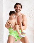 Sustainable DAD Swimshorts - Bright Green