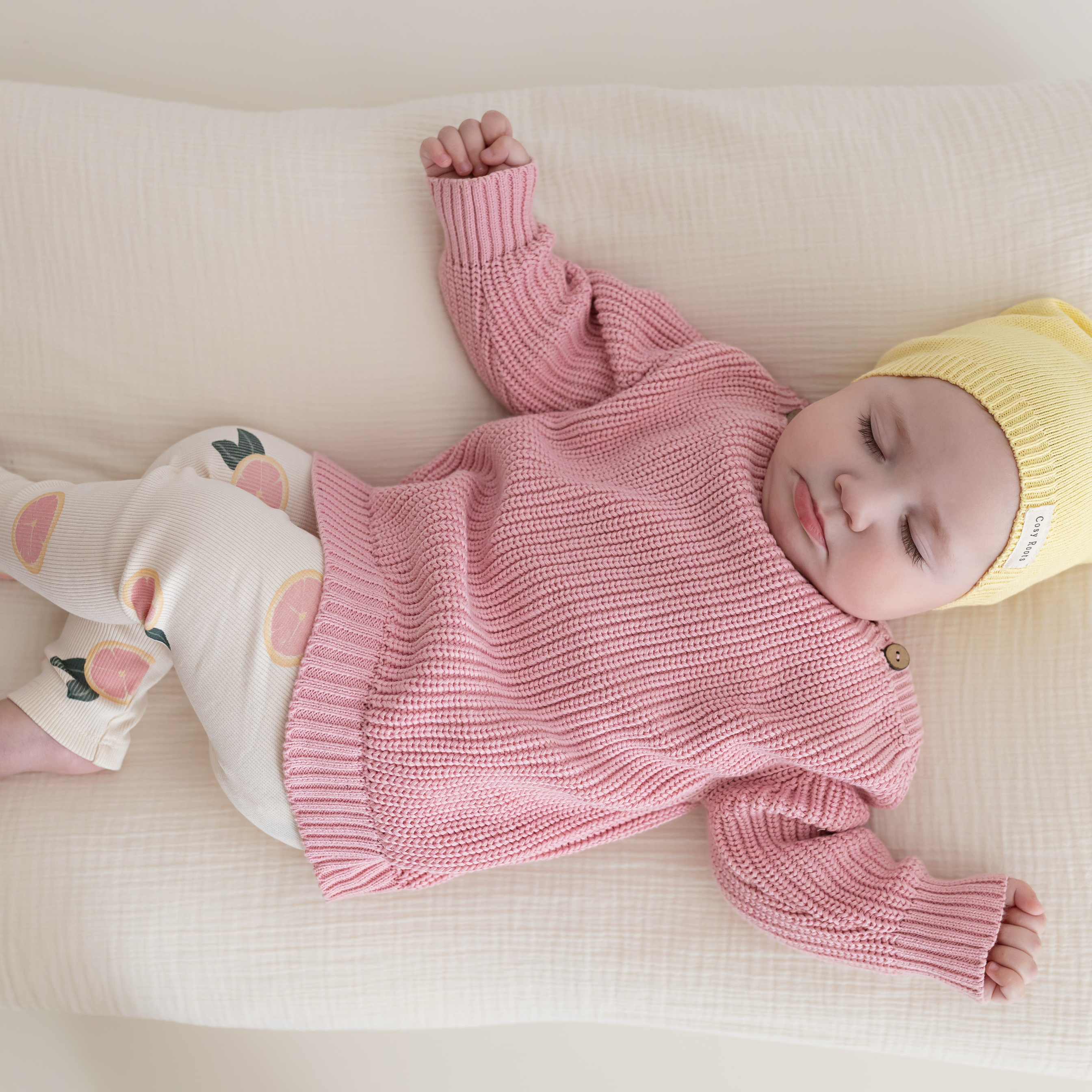 Organic Rib Leggings - Little Grapefruits