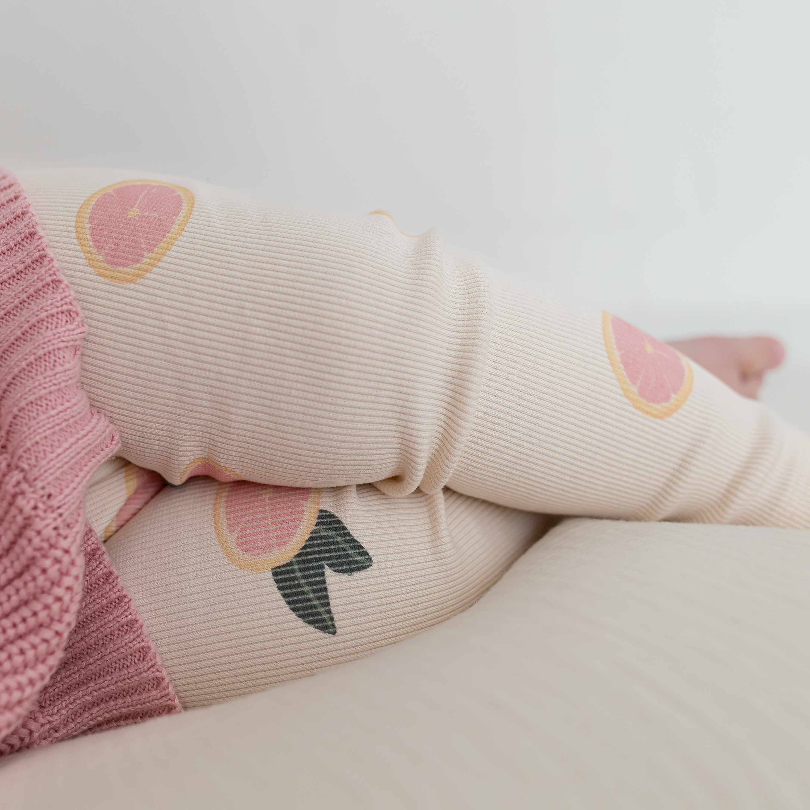 Organic Rib Leggings - Little Grapefruits