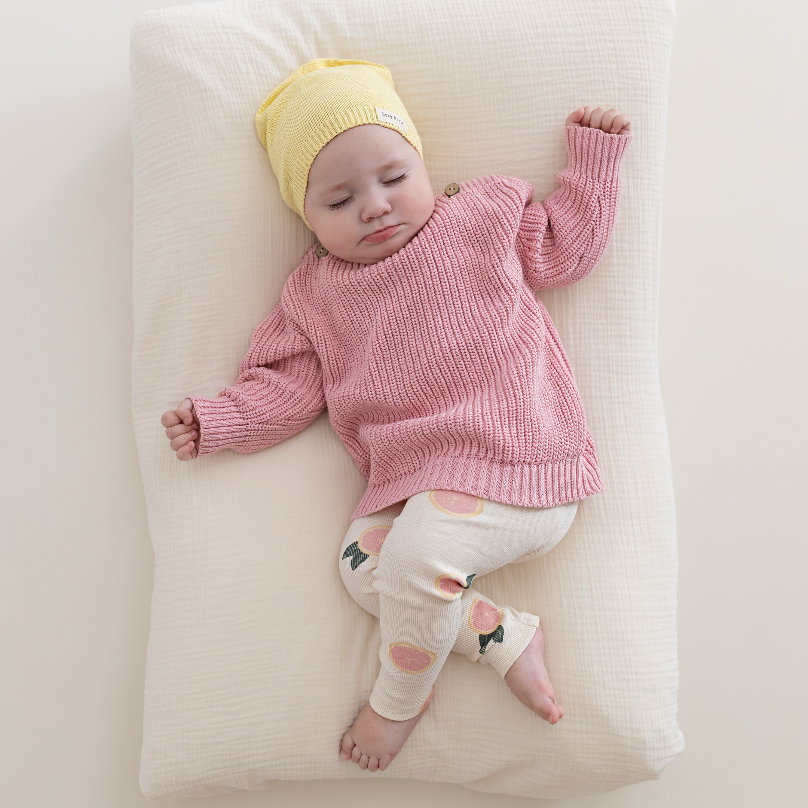 Organic Rib Leggings - Little Grapefruits