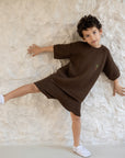 Organic Summer Knit Short - Chocolate Brown