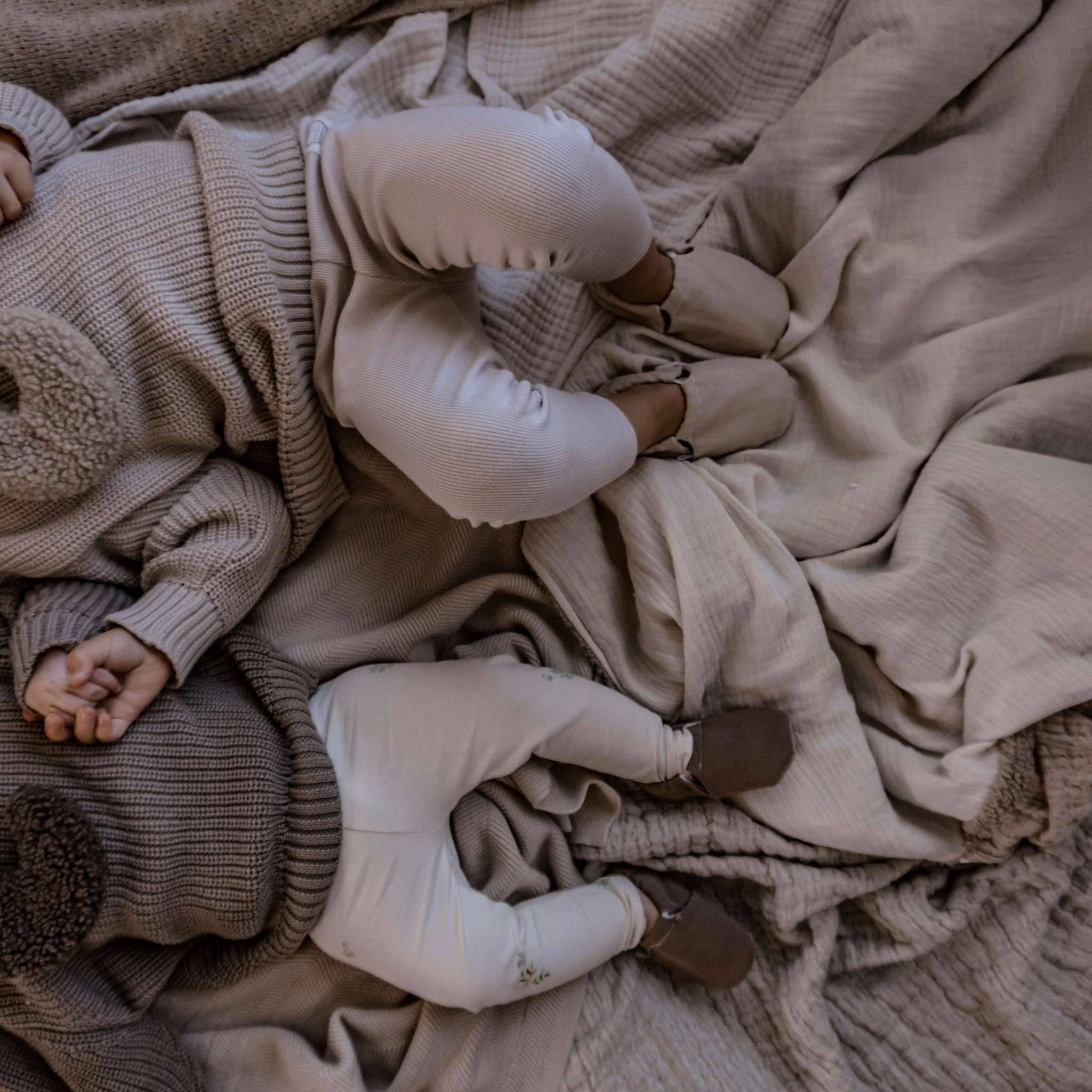 Organic Rib Leggings - Sand