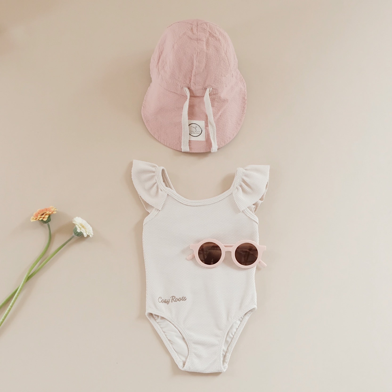 Organic Sun Hat - Dusty Rose - UPF 50+